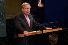 Generálny tajomník OSN António Guterres na Valnom zhromaždení OSN v New Yorku. FOTO: REUTERS