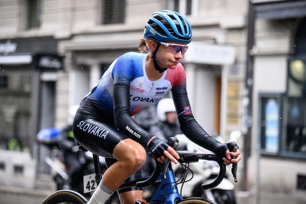 Viktória Chladoňová. FOTO: Facebook/Slovenský zväz cyklistiky