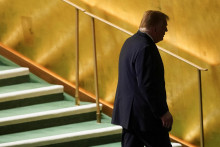 Americký prezident Donald Trump po svojom prejave na 80. Valnom zhromaždení OSN v New Yorku. FOTO: REUTERS