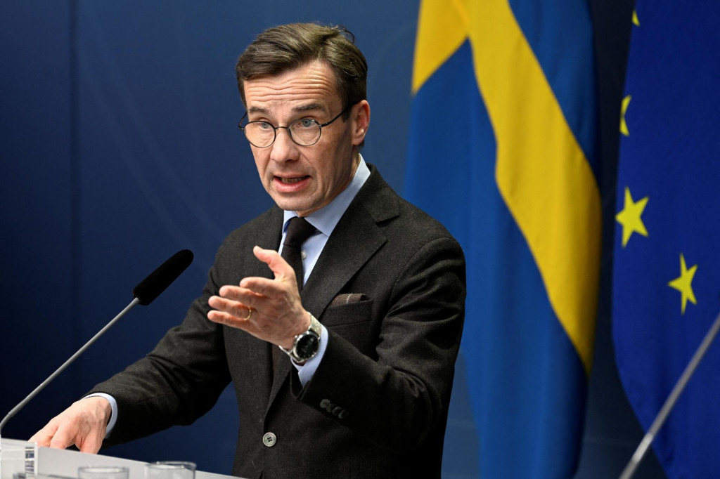 Švédsky premiér Ulf Kristersson. FOTO: REUTERS
