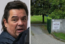 Marian Kočner a areál v Báči.

FOTO: Koláž TASR, HN