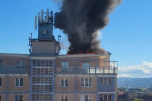 Požiar v Banskej Bystrici. FOTO: Facebook