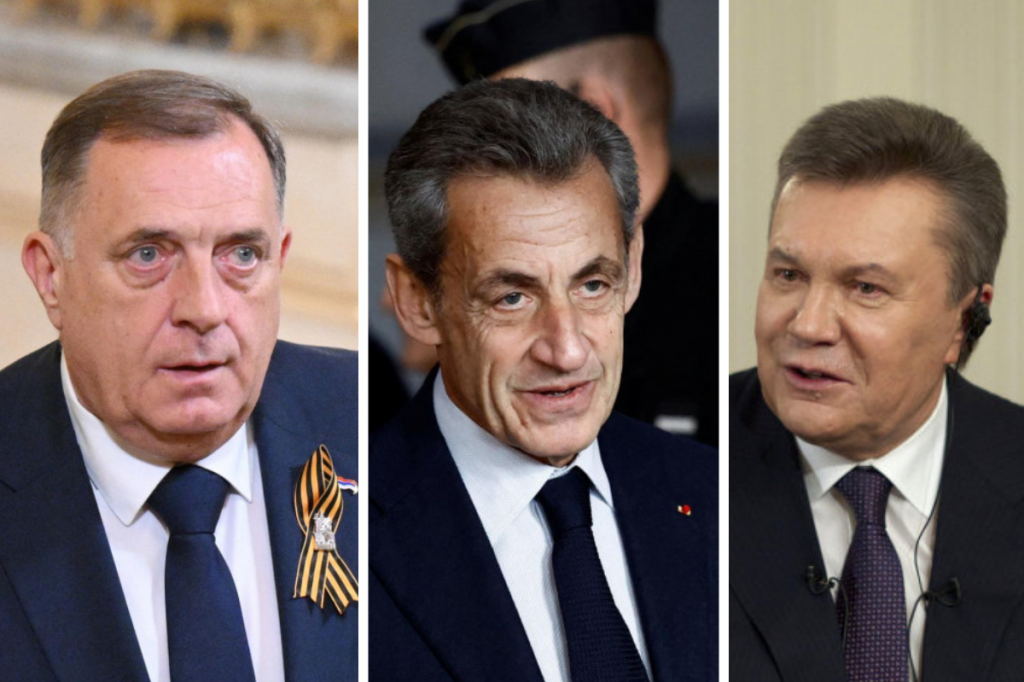 Nicolas Sarkozy, Jair Bolsonaro a Viktor Janukovyč. FOTO: HN