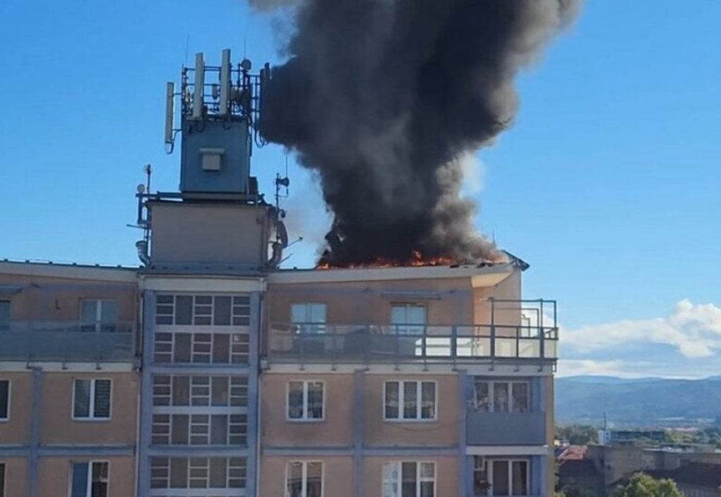 Požiar v Banskej Bystrici. FOTO: Facebook
