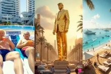 Gaza v predstavách Trumpa. Najprv mala byť namiesto Gazy Riviéra a Palestínčania sa mali odsťahovať. Teraz má nový plán, ako nastoliť mier. Svet ho považuje za prielom, bude záležať, ako naň zareaguje Hamas. FOTO: Sieť X