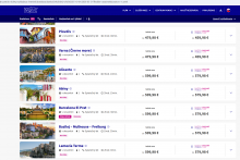 Predražené letenky na stránke Wizz Air. FOTO: wizzair.com