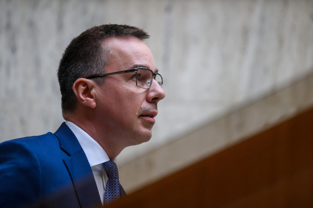 Minister práce, sociálnych vecí a rodiny Erik Tomáš (Hlas-SD). FOTO: TASR/Jaroslav Novák