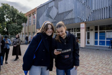 Prvovoličky pri volbách do Poslaneckej snemovne, Praha. FOTO: Mafra/Petr Topič