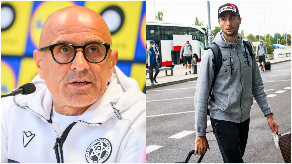 Vzťahy medzi Francescom Calzonom a Dominikom Greifom sa v posledných dňoch naštrbili. FOTO: TASR/J. Novák, TASR/J. Kotian