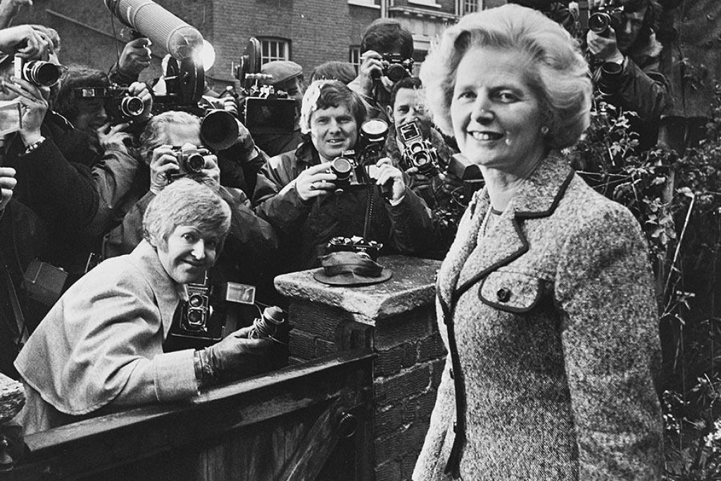 Margaret Thatcherová v roku 1975, ako líderka britskej opozície.