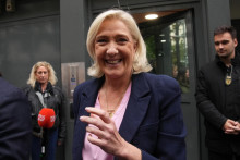 Predsedníčka francúzskej strany Nepoddajné Francúzsko (LFI) Marine Le Penová. FOTO: TASR/AP
