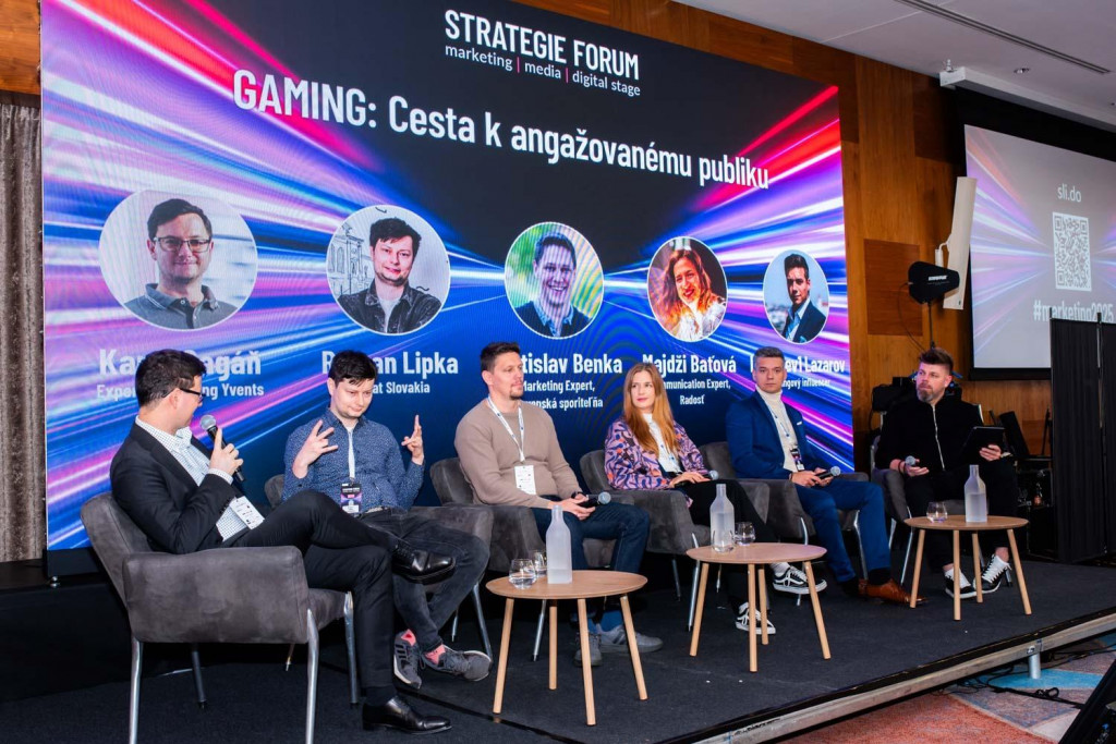 Panelová diskusia Gaming, cesta k angažovanému publiku na konferencii Stratégie Fórum 2025