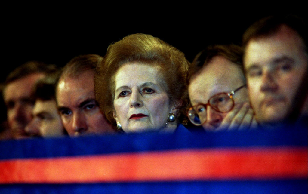 Archívny záber spred 40 rokov (z 11. októbra 1985) zachytáva Margaret Thatcherovú na zjazde britskej Konzervatívnej strany v Bournemouthe. FOTO: Reuters