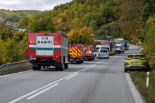 V katastri obce Jablonov nad Turňou v okrese Rožňava došlo v pondelok 13. októbra 2025 ku zrážke dvoch rýchlikov. FOTO TASR/Veronika Miháliková