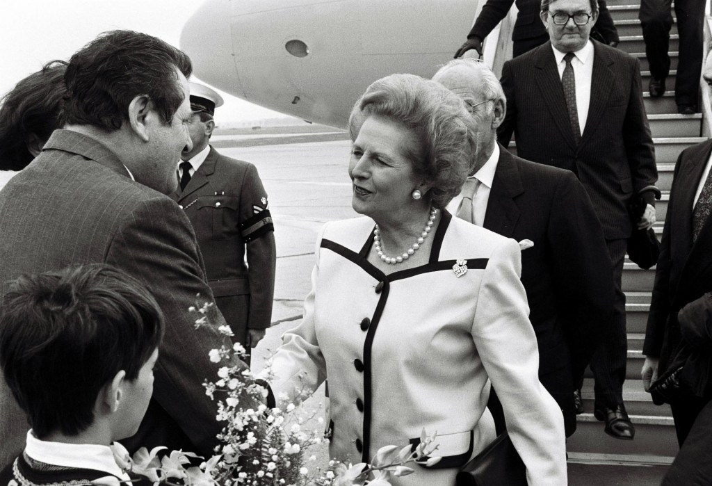 V roku 1990 prišla Margaret Thatcherová do Bratislavy. FOTO: Archív TASR