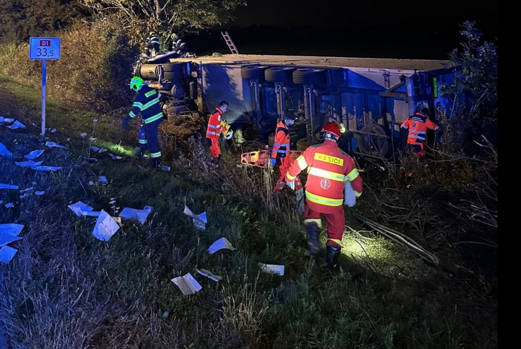 Tragická nehoda na D1. FOTO: Facebook polície SR