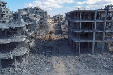 Zničené pásmo Gazy. FOTO: Reuters