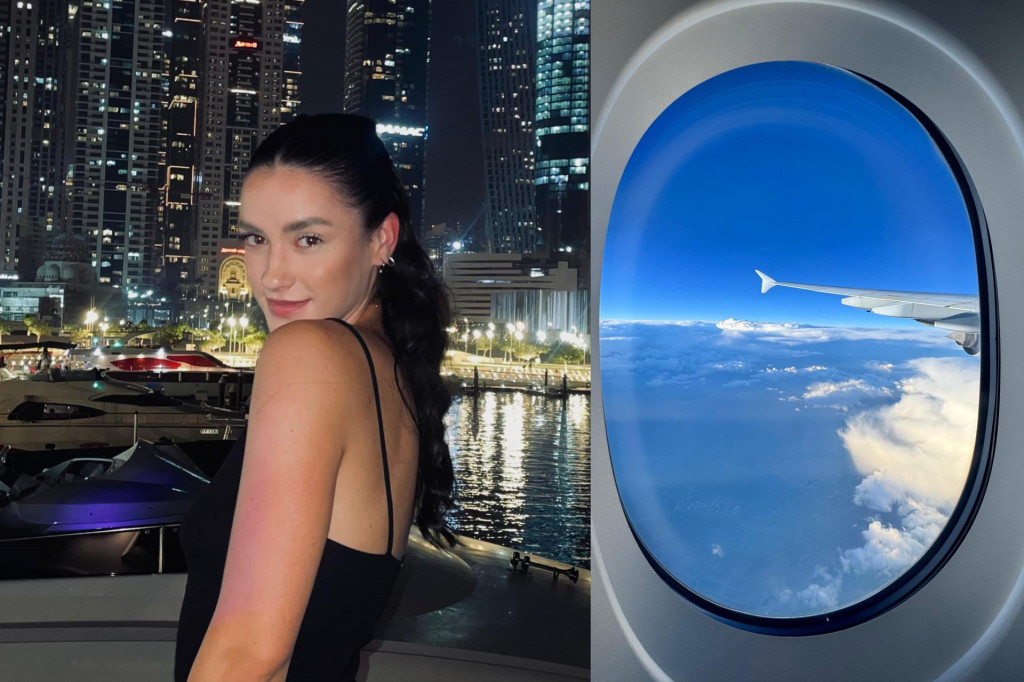 Zuzana robí letušku.