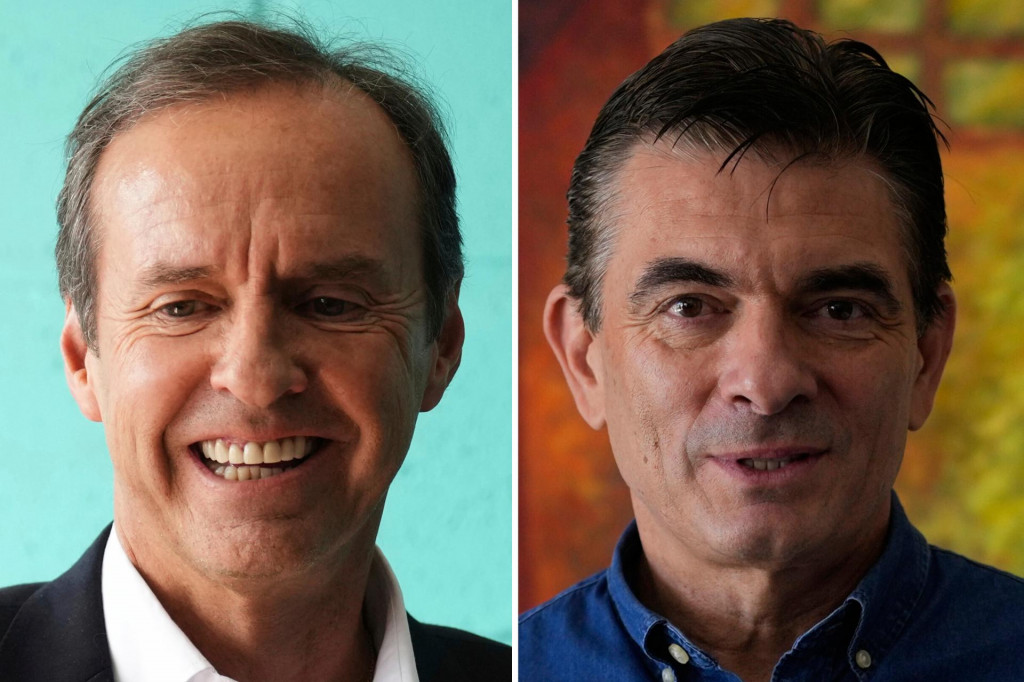 Na kombosnímke centristický bolívijský prezidentský kandidát Rodrigo Paz (vpravo) a bolívijský prezidentský kandidát Jorge „Tuto“ Quiroga (vľavo) z pravicového tábora. FOTO: TASR/AP