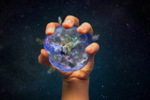 Ilustrácia, ako ľudstvo zaobchádza so Zemou.