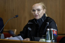 Jana Maškarová počas vypočutia na Výbore NR SR pre obranu a bezpečnosť. FOTO: TASR/Martin Baumann