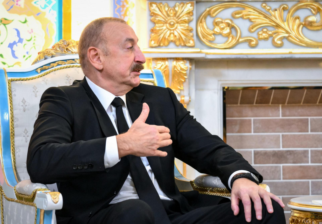 Azerbajdžanský prezident Ilham Alijev. FOTO: TASR/AP
