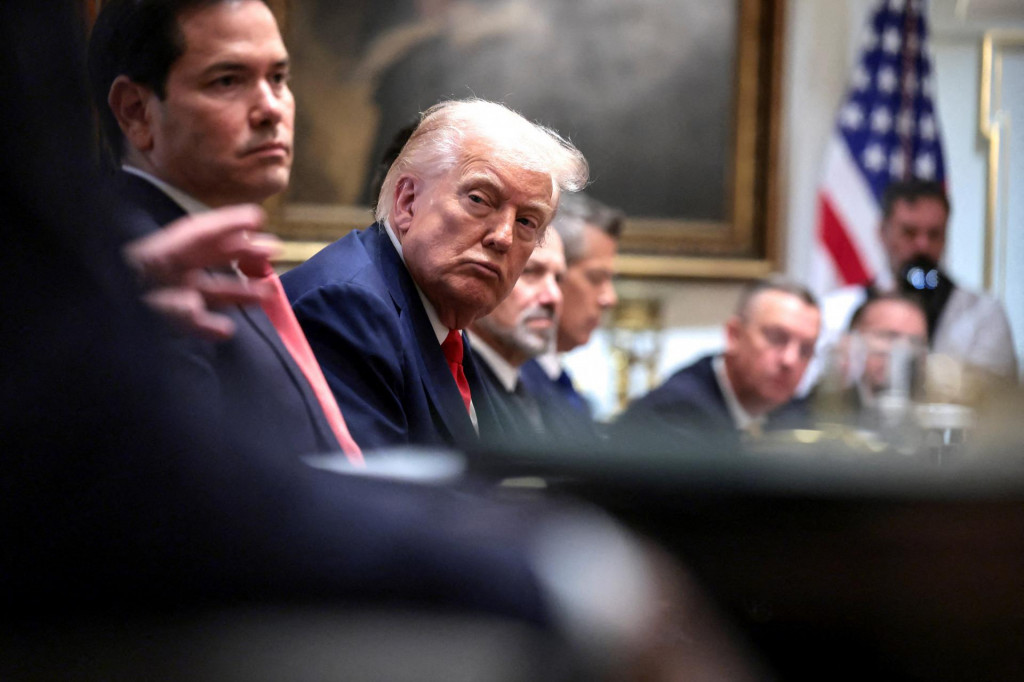 Americký prezident Donald Trump a minister zahraničných vecí Marco Rubio. FOTO: Reuters