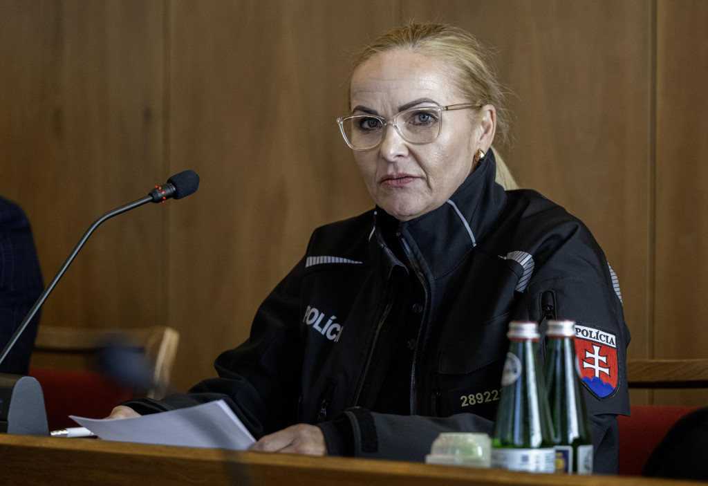 Jana Maškarová počas vypočutia na Výbore NR SR pre obranu a bezpečnosť. FOTO: TASR/Martin Baumann