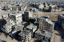 Zničené pásmo Gazy. FOTO: Reuters