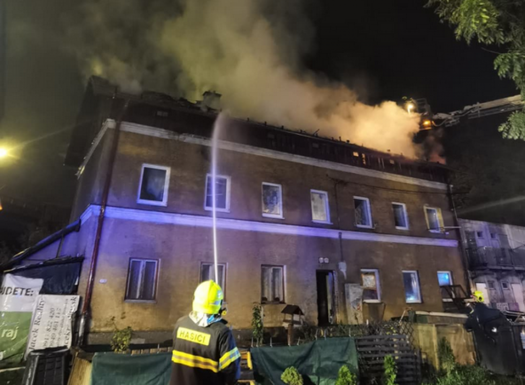 Požiar v Žiline. FOTO: Facebook polície/Žilinský kraj