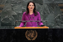 Predsedníčka Valného zhromaždenia OSN Annalena Baerbocková. FOTO: TASR/AP
