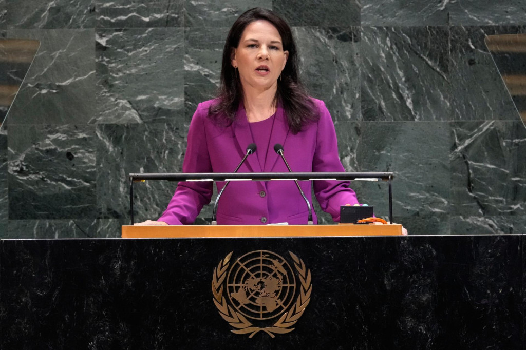 Predsedníčka Valného zhromaždenia OSN Annalena Baerbocková. FOTO: TASR/AP