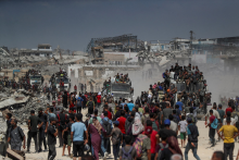 Francúzsko pomohlo od začiatku vojny medzi palestínskou militantnou skupinou Hamas a Izraelom v októbri 2023 odísť z Pásma Gazy viac ako 500 ľuďom - vrátane zranených detí, novinárov, študentov a umelcov. FOTO: REUTERS