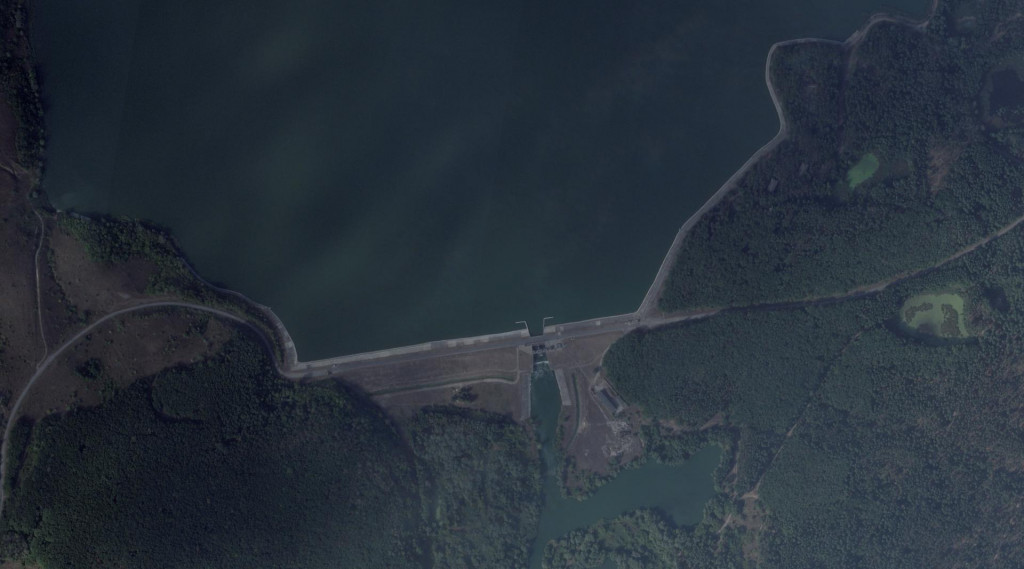 Satelitná snímka Belgorodskej nádrže z 8. septembra 2025. FOTO Reuters/Planet Labs PBC