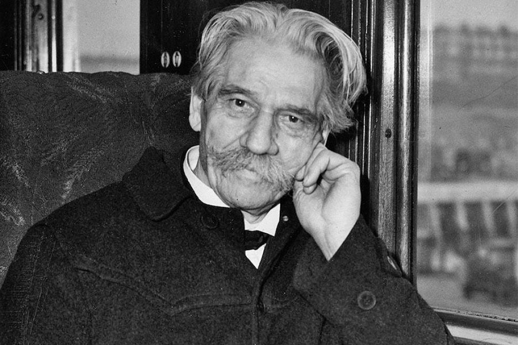 Alsaský lekár a nositeľ Nobelovej ceny za mier Albert Schweitzer (1875 – 1965)
