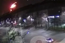 Výbuch v meste Kopejsk ležiacom v ruskej Čeľabinskej oblasti. FOTO: Telegram/Astra