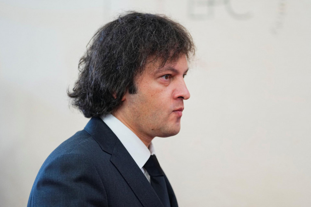 Na snímke gruzínsky premiér Irakli Kobachidze. FOTO: REUTERS/Ritzau Scanpix