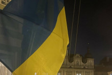 Vlajka, ktorú vyvesili Piráti. FOTO: X/PiratskaStrana