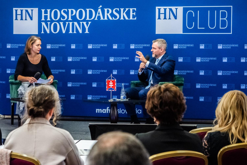 Na konferencii Slovenský národný záujem diskutovali aj prezident Peter Pellegrini či minister školstva Tomáš Drucker. FOTO: HN/Miroslava Spodniaková