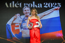 Na snímke prekvapenie roka a atlét roka 2025 Emma Zapletalová počas galavečeru Atlét roka 2025 v Bratislave 8. novembra 2025. FOTO: TASR/Jaroslav Novák