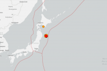Zemetrasenie na severe Japonska. FOTO: earthquake.usgs.gov