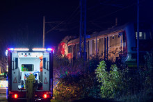 Na snímke zrážka dvoch vlakov medzi Pezinkom a Bratislavou. FOTO: TASR/J. Novák