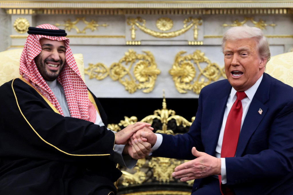Saudskoarabský korunný princ Muhammad bin Salmán a americký prezident Donald Trump v Bielom dome. FOTO: REUTERS