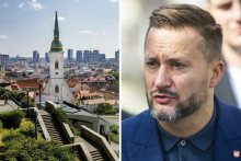 Pohľad na Bratislavu a primátor mesta Matúš Vallo.

FOTO: TASR/koláž HN