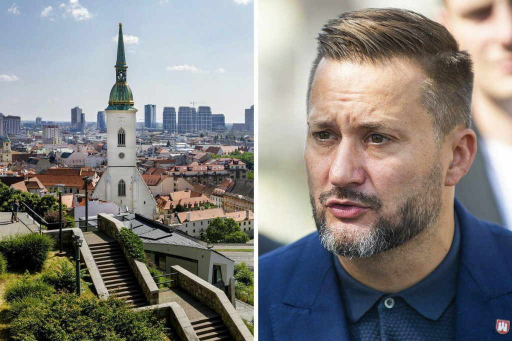 Pohľad na Bratislavu a primátor mesta Matúš Vallo.

FOTO: TASR/koláž HN