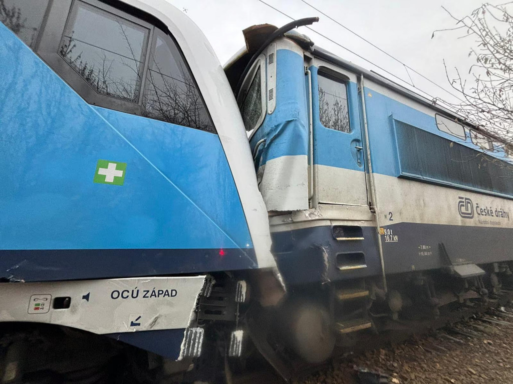 Zrážka vlakov v Česku. FOTO: Policie ČR