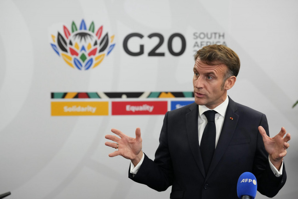 Na snímke prezident Francúzska Emmanuel Macron. FOTO TASR/AP