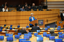 Predsedníčka Európskej komisie Ursula von der Leyenová. FOTO: TASR/AP