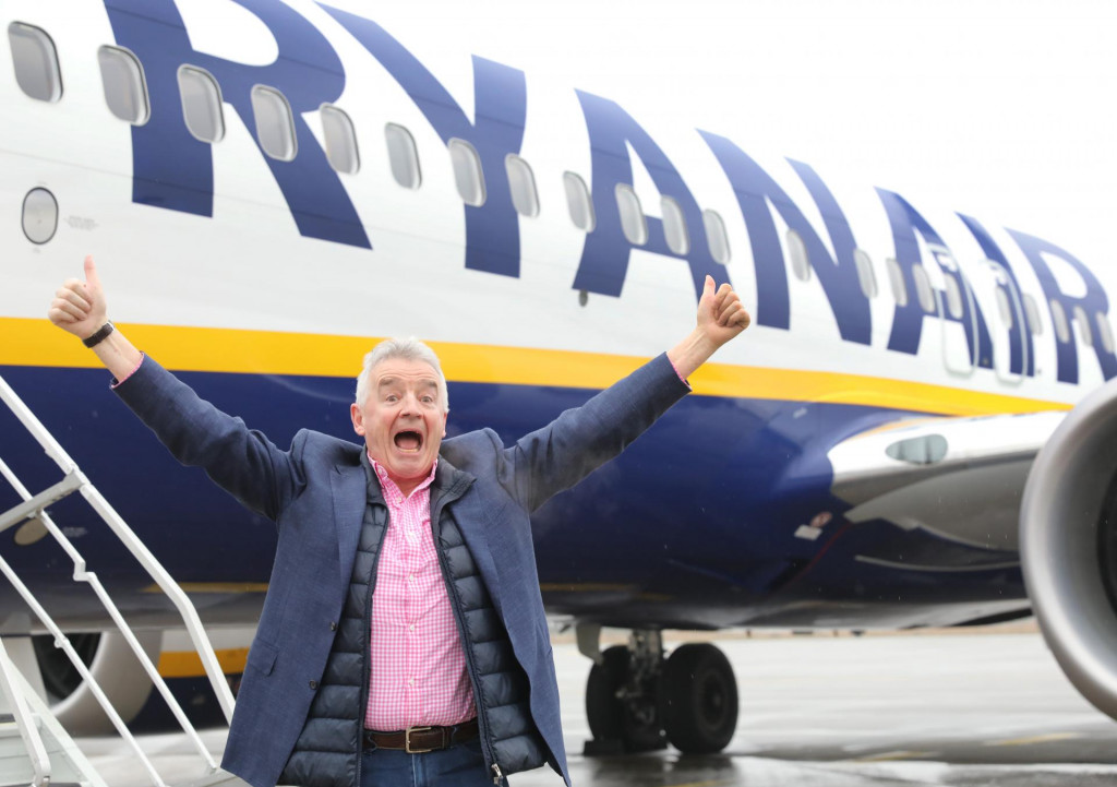 Jediný prípad, keď zvyknem letieť inou spoločnosťou, je transatlantický let, tvrdí Michael O’Leary.  FOTO: HN/Peter Mayer
