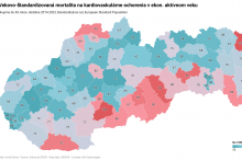 Kardiovaskulárna mortalita do 65 rokov v okresoch SR